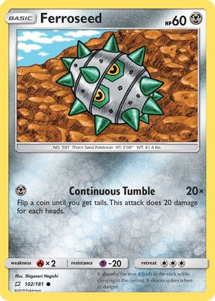 Ferroseed (102/181) [Sun & Moon: Team Up] Reverse Holofoil