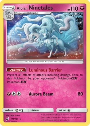 Alolan Ninetales (111/181) [Sun & Moon: Team Up] Reverse Holofoil