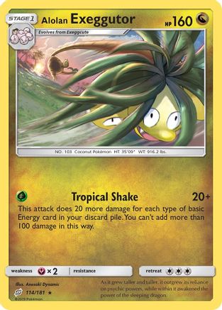 Alolan Exeggutor (114/181) [Sun & Moon: Team Up] Reverse Holofoil