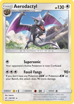 Aerodactyl (130/181) [Sun & Moon: Team Up] Reverse Holofoil