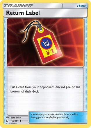 Return Label (153/181) [Sun & Moon: Team Up] Reverse Holofoil