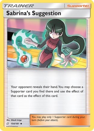 Sabrina's Suggestion (154/181) [Sun & Moon: Team Up] Reverse Holofoil