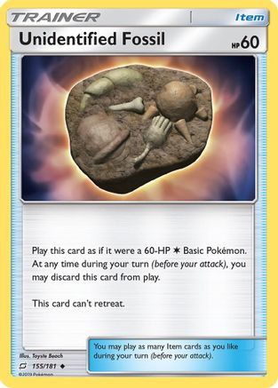 Unidentified Fossil (155/181) [Sun & Moon: Team Up] Reverse Holofoil
