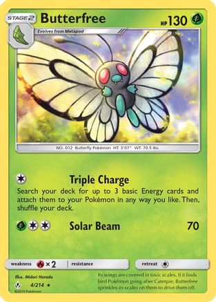 Butterfree (4/214) [Sun & Moon: Unbroken Bonds] Reverse Holofoil