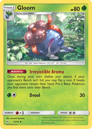 Gloom (7/214) [Sun & Moon: Unbroken Bonds] Reverse Holofoil