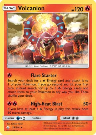 Volcanion (25/214) [Sun & Moon: Unbroken Bonds] Reverse Holofoil