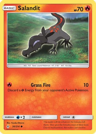 Salandit (30/214) [Sun & Moon: Unbroken Bonds] Reverse Holofoil