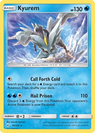 Kyurem (50/214) [Sun & Moon: Unbroken Bonds] Reverse Holofoil