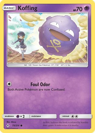 Koffing (73/214) [Sun & Moon: Unbroken Bonds] Reverse Holofoil