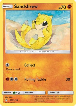 Sandshrew (83/214) [Sun & Moon: Unbroken Bonds] Reverse Holofoil