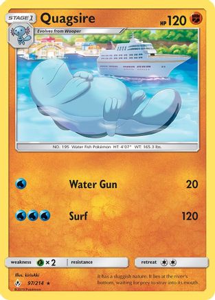 Quagsire (97/214) [Sun & Moon: Unbroken Bonds] Reverse Holofoil