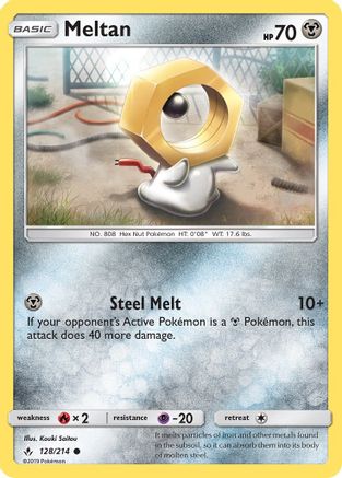 Meltan (128/214) [Sun & Moon: Unbroken Bonds] Reverse Holofoil