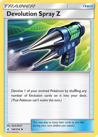 Devolution Spray Z (166/214) [Sun & Moon: Unbroken Bonds] Reverse Holofoil