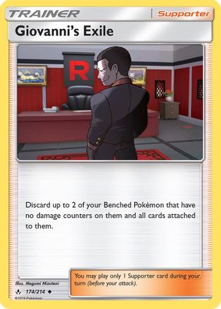 Giovanni's Exile (174/214) [Sun & Moon: Unbroken Bonds] Reverse Holofoil