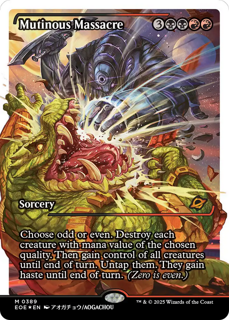 Mutinous Massacre (Showcase) (Fracture Foil) [Edge of Eternities]