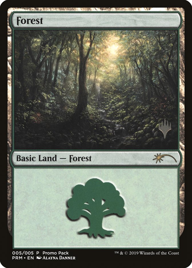 Forest (5) [Core Set 2020 Promo Pack] Foil