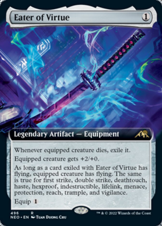 Eater of Virtue (Extended Art) [Kamigawa: Neon Dynasty] Foil