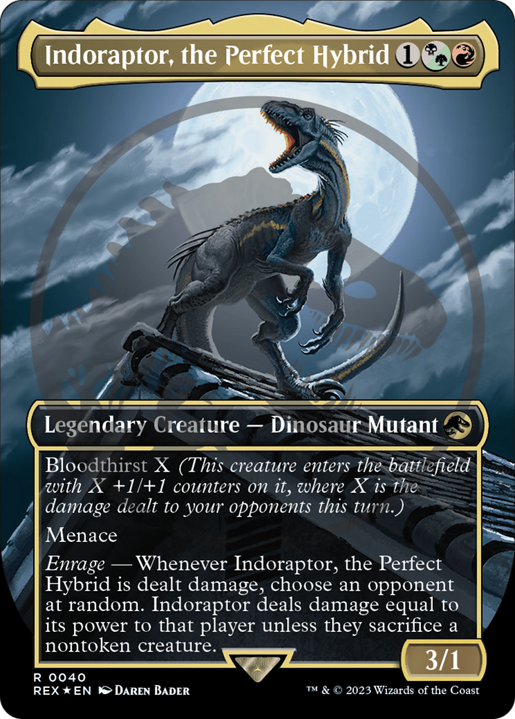 Indoraptor, the Perfect Hybrid (Borderless) (Emblem)  [Jurassic World Collection] (Borderless) Foil