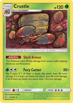 Crustle (11/236) [Sun & Moon: Unified Minds] Reverse Holofoil