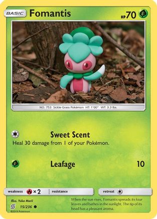 Fomantis (15/236) [Sun & Moon: Unified Minds] Reverse Holofoil