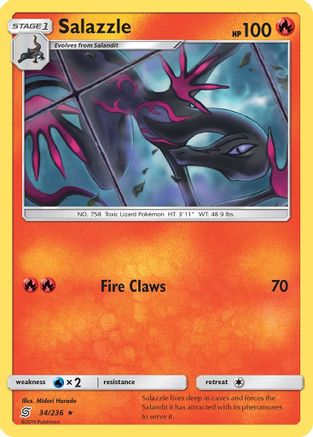 Salazzle (34/236) [Sun & Moon: Unified Minds] Reverse Holofoil