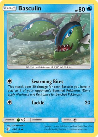 Basculin (43/236) [Sun & Moon: Unified Minds] Reverse Holofoil