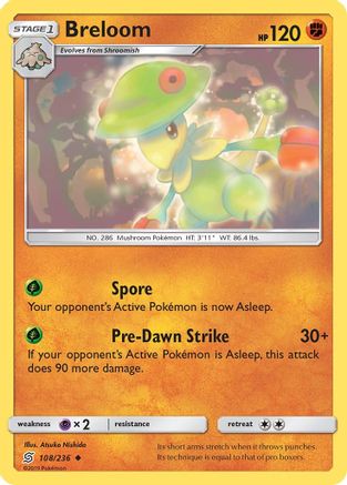 Breloom (108/236) [Sun & Moon: Unified Minds] Reverse Holofoil