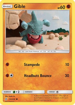 Gible (112/236) [Sun & Moon: Unified Minds] Reverse Holofoil