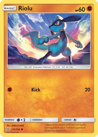 Riolu (116/236) [Sun & Moon: Unified Minds] Reverse Holofoil