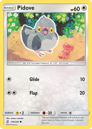 Pidove (174/236) [Sun & Moon: Unified Minds] Reverse Holofoil