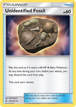 Unidentified Fossil (210/236) [Sun & Moon: Unified Minds] Reverse Holofoil