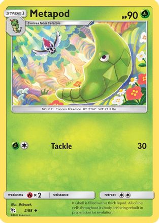 Metapod (2/68) [Sun & Moon: Hidden Fates] Reverse Holofoil
