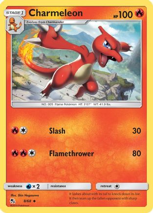Charmeleon (8/68) [Sun & Moon: Hidden Fates] Reverse Holofoil