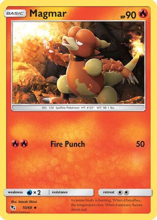 Magmar (10/68) [Sun & Moon: Hidden Fates] Reverse Holofoil