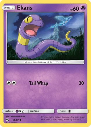Ekans (26/68) [Sun & Moon: Hidden Fates] Reverse Holofoil