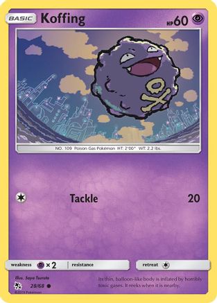 Koffing (28/68) [Sun & Moon: Hidden Fates] Reverse Holofoil
