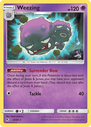 Weezing (29/68) [Sun & Moon: Hidden Fates] Reverse Holofoil