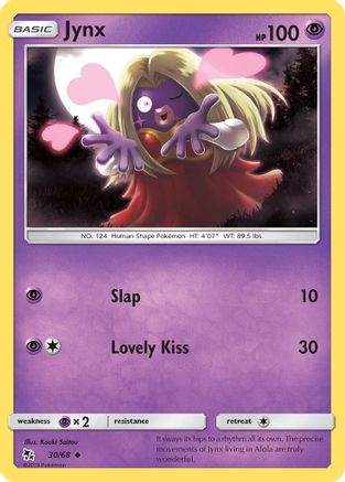 Jynx (30/68) [Sun & Moon: Hidden Fates] Reverse Holofoil