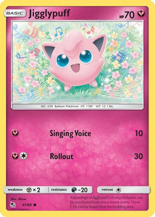 Jigglypuff (41/68) [Sun & Moon: Hidden Fates] Reverse Holofoil