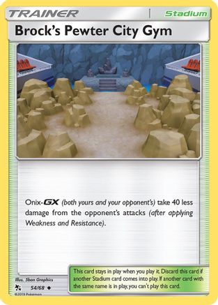 Brock's Pewter City Gym (54/68) [Sun & Moon: Hidden Fates] Reverse Holofoil