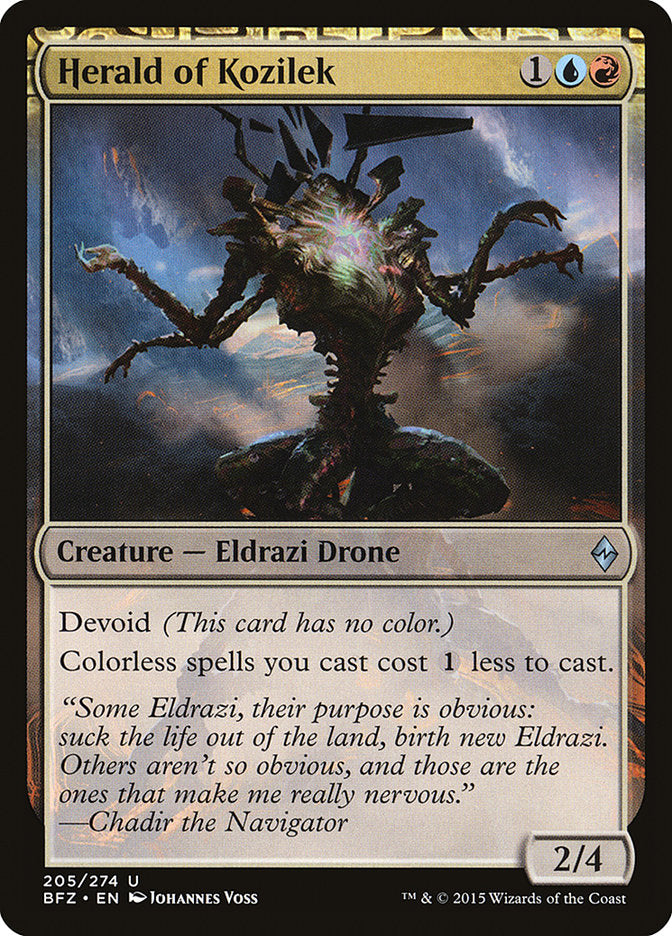 Herald of Kozilek [Battle for Zendikar] Foil