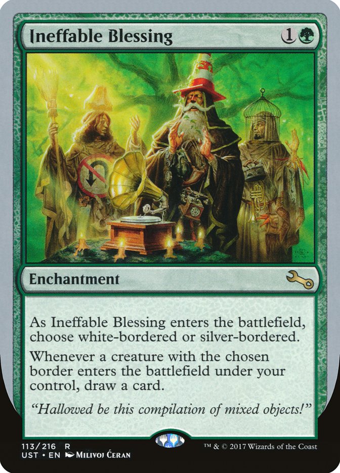 Ineffable Blessing ("choose white-bordered or silver-bordered") [Unstable] Foil