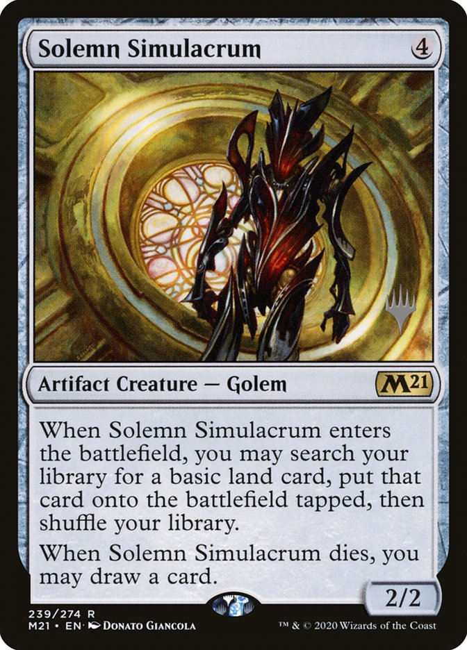 Solemn Simulacrum (Promo Pack) [Core Set 2021 Promos] Foil