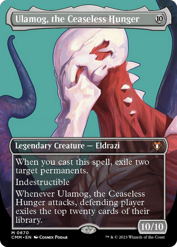 Ulamog, the Ceaseless Hunger (Borderless Profile) [Commander Masters] Foil