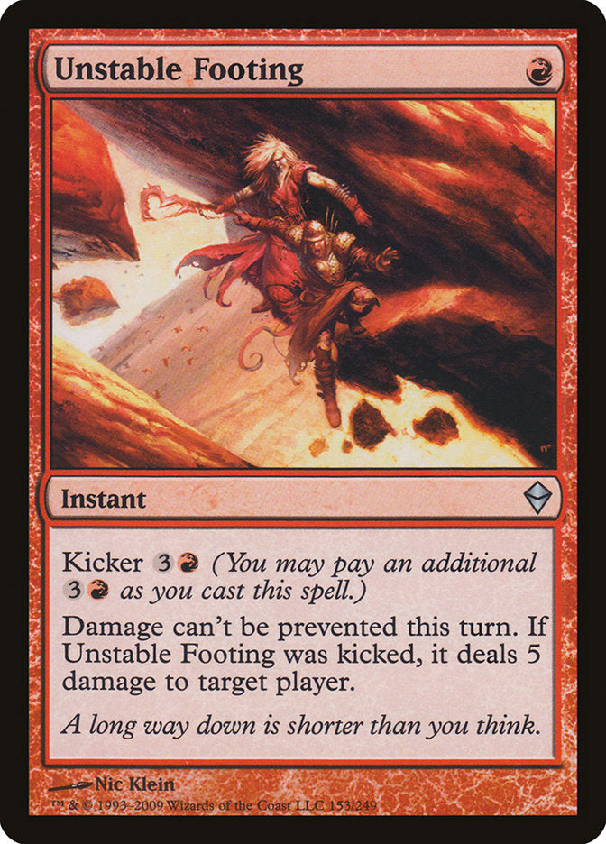Unstable Footing [Zendikar] Foil