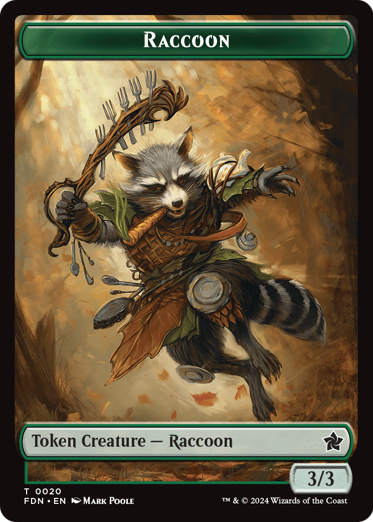 Raccoon  [Foundations Tokens] Foil