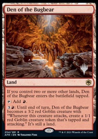 Den of the Bugbear (Promo Pack) [Dungeons & Dragons: Adventures in the Forgotten Realms Promos] Foil