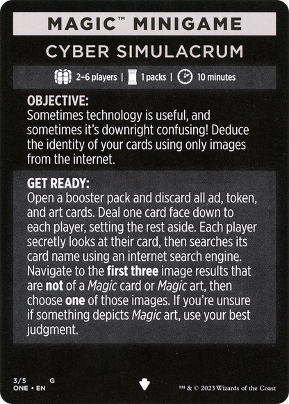 Cyber Simulacrum // Cyber Simulacrum (cont'd)  [Phyrexia: All Will Be One Minigames]