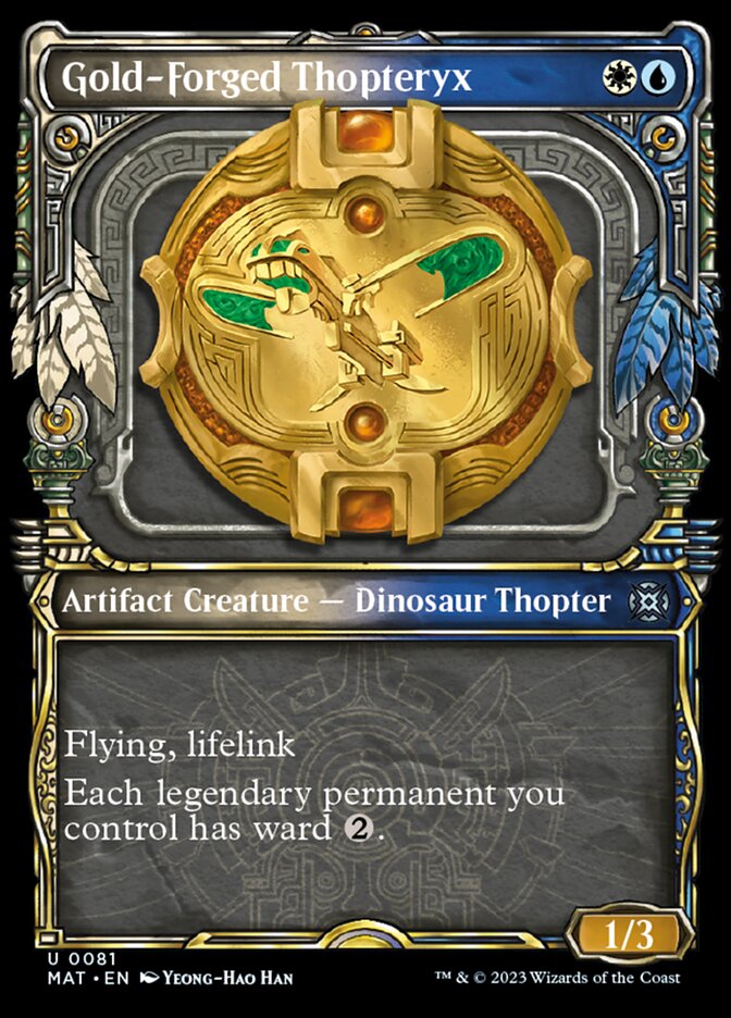 Gold-Forged Thopteryx (Showcase) [March of the Machine: The Aftermath] Foil
