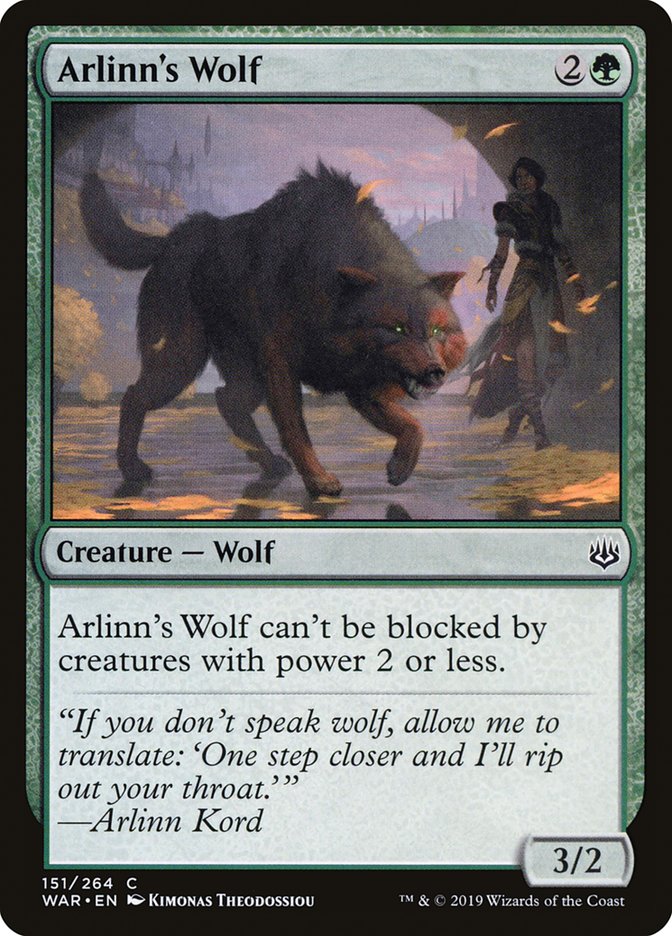 Arlinn's Wolf [War of the Spark] Foil